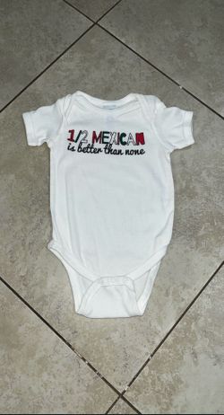 Baby Boy’s / Girl’s 1/2 Mexican Onesie, Size 12 Months