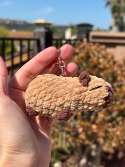 Crochet Mini Capybara Keychain plushie