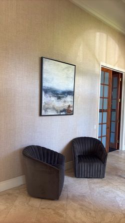 Two paintings two chairs