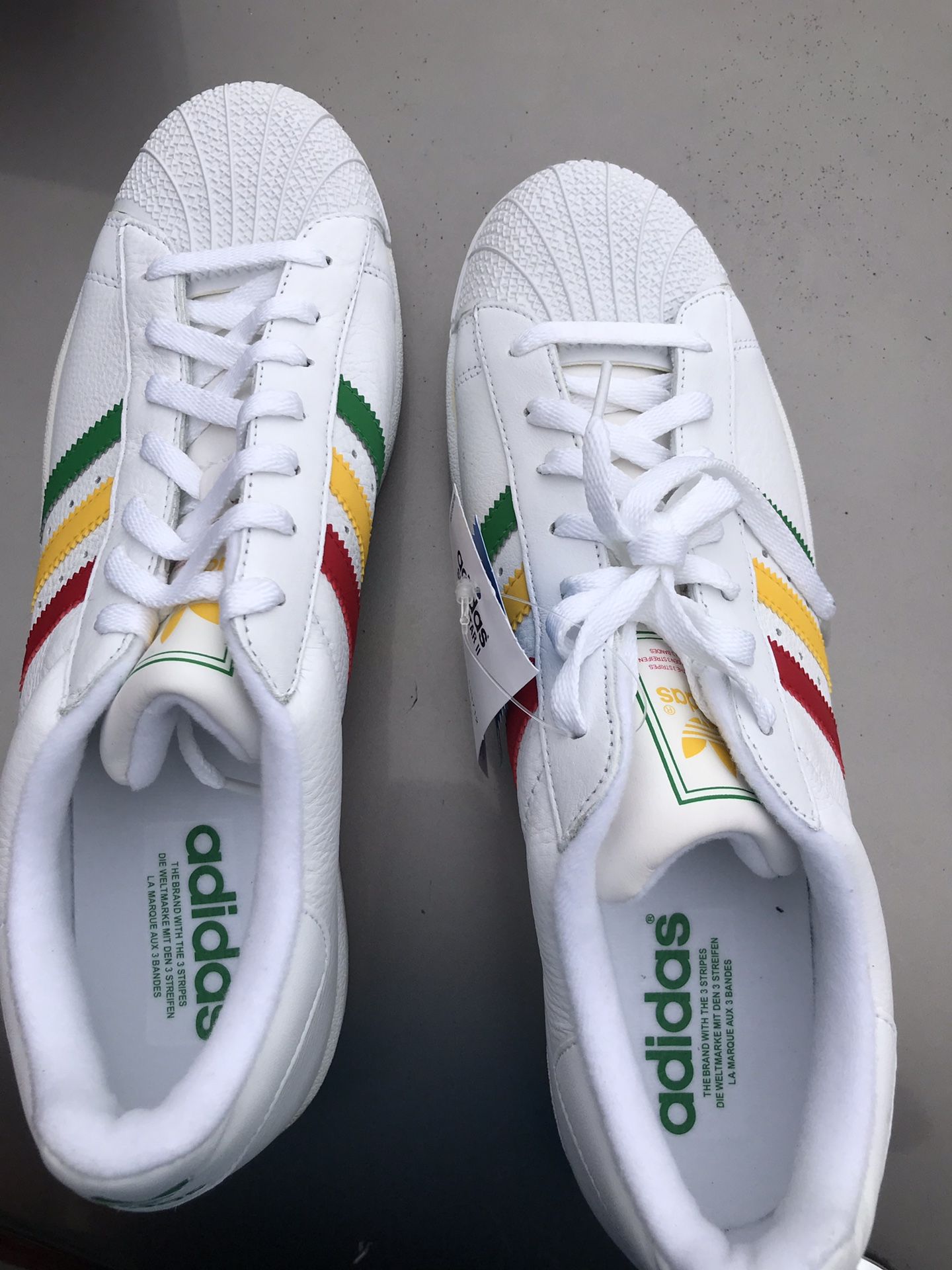 ADIDAS SUPERSTAR RASTA SIZE 13 NEW!!!