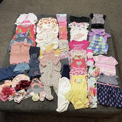 Baby girl clothing and accessories bundle Lot 0-3 months 