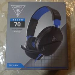 Turtle Beach Recon 70 Gaming Headset for PS5, PS4™ Pro & PS4™ - Black / Blue NEW