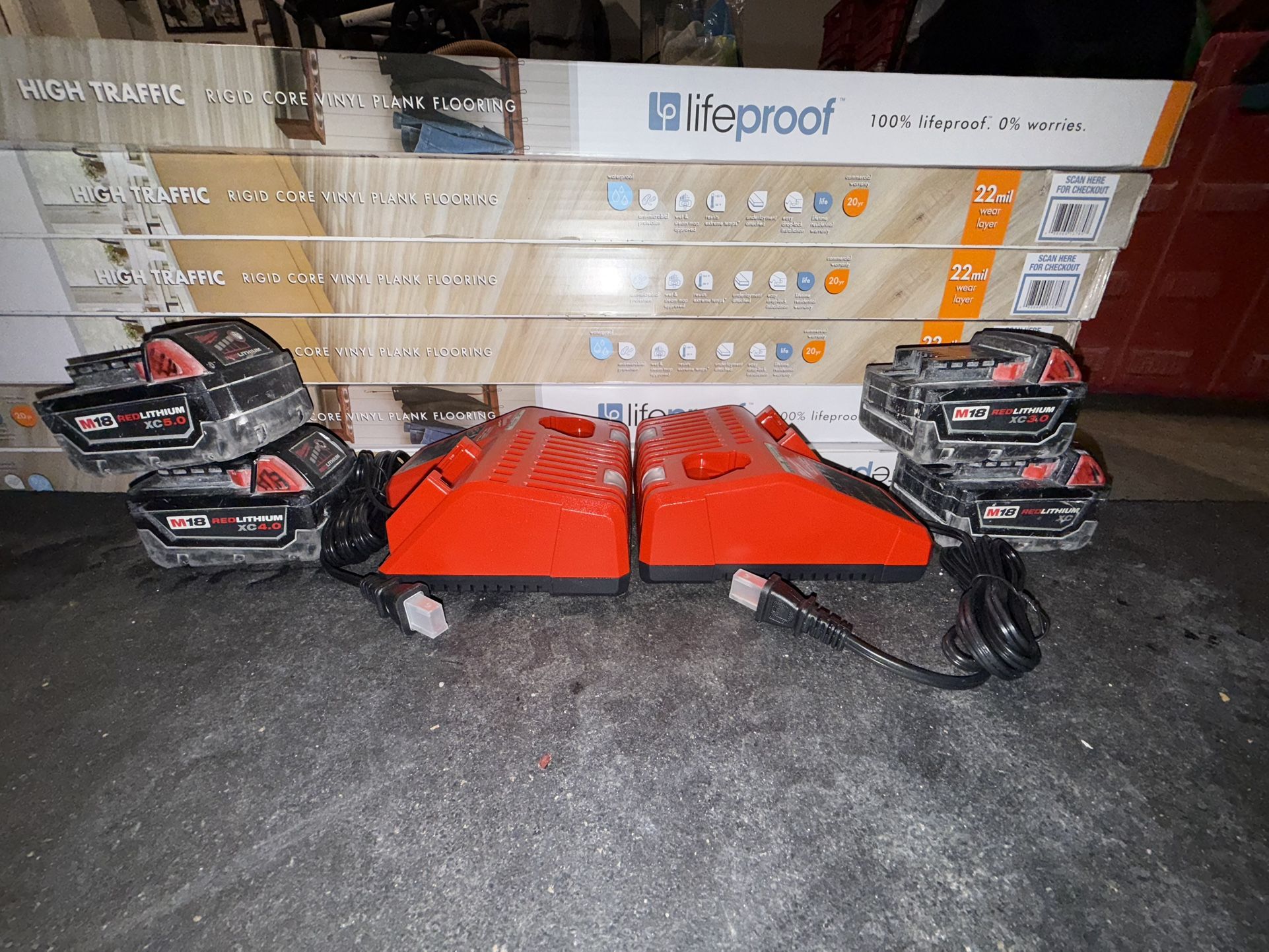 Brand New Milwaukee Battery Chargers And  Used Batteries 