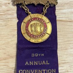 Antique Atlantic City Firefighters Delegate Convention PIN Antique