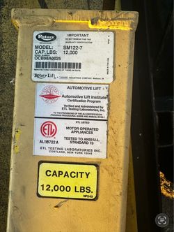Rotary 12,000LB Automotive Lift SM122-7