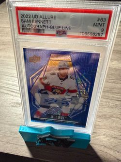 2022-23 Upper Deck Allure Sam Bennett Autograph Blue Line /35 Psa 9!!