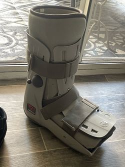 Walking Boot with compression (Size Large) + Post-Op Recovery Shoe