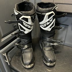 Fly Racing Maverik Motorcycle Dirt Bike Black Boots Size 8