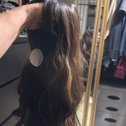 Brown Highlight Bang Wig New Asking $35