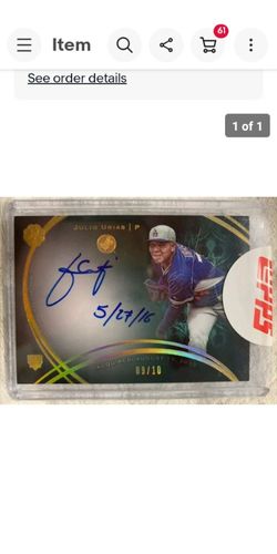 JULIO URIAS 2016 TOPPS THE MINT ARRIVALS RC ROOKIE AUTO 09/10 “5/27/16” INSCRIPT