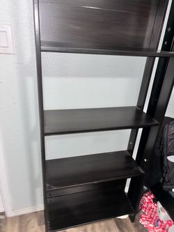 Dark Brown 5-Shelf Bookcase