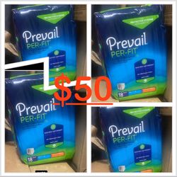 1 box  for $50-Adult pull up style diapers size large. I also have a couple bags of size medium for $15 per bag. Pick up in yakima near 40th and fruit