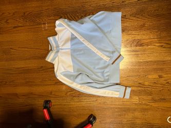 XXL Light Blue Track Jacket with Stripe Detail