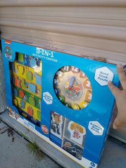 Paw Patrol 3-in-1 Activity center. Wood blocks