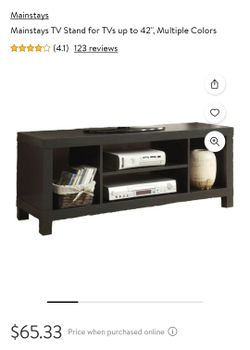 Mainstays TV Stand for TVs up to 42 inch