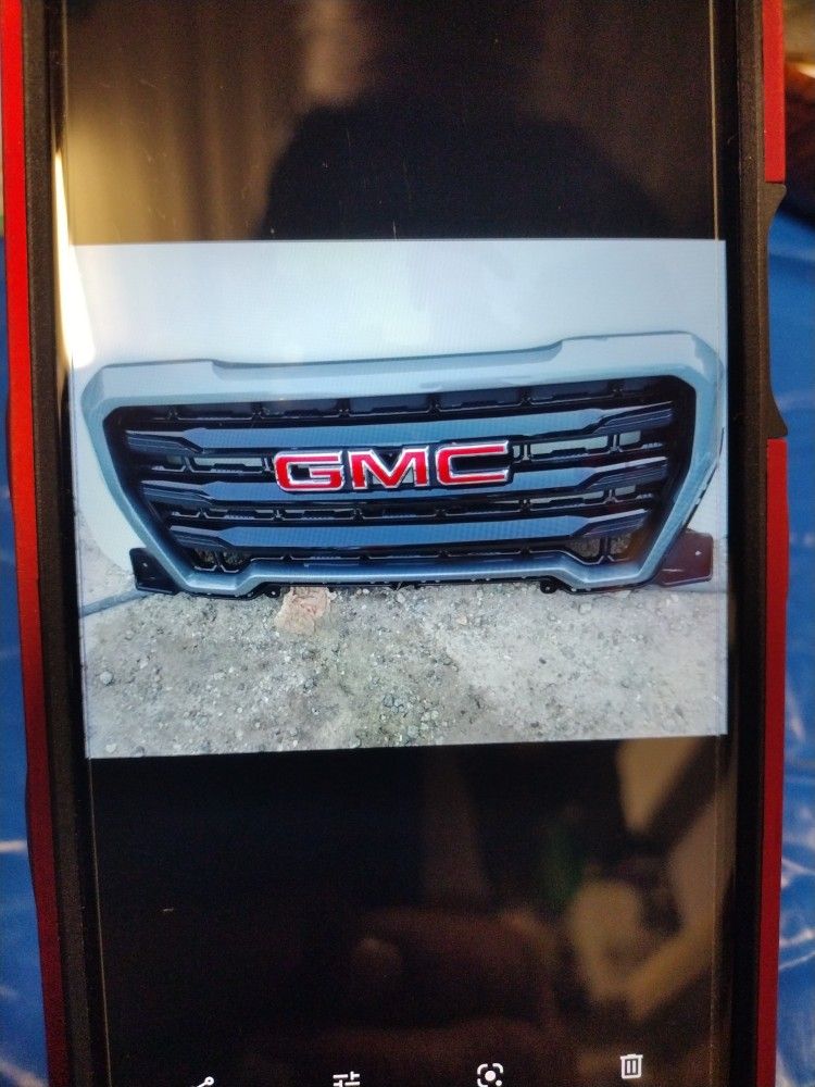 Front Painted Black And Gray GMC Sierra Grill For 2019 To 2022 1500 OEM Part