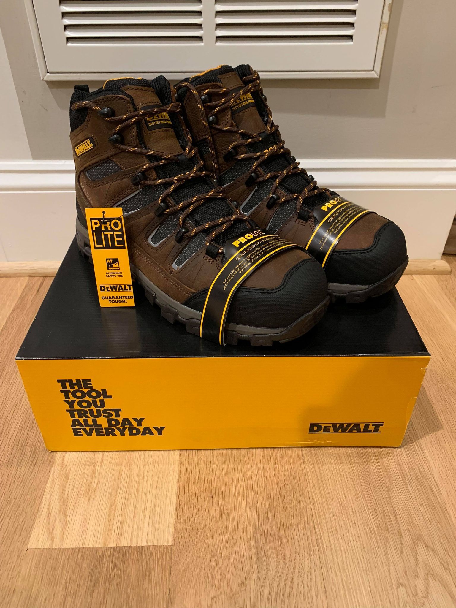 DEWALT Men's Argon Waterproof 6'' Work Boots - Alloy Toe - Bison Size 11(W)