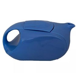 Art Deco blue teapot Streamline water Pitcher Hall China Co USA for Westinghouse