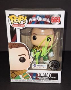 🔥 Jason David Frank Signed Autographed Tommy Green Ranger Funko Beckett COA 🔥