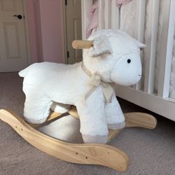 Pottery Barn Lamb Critter Plush Nursery Rocker