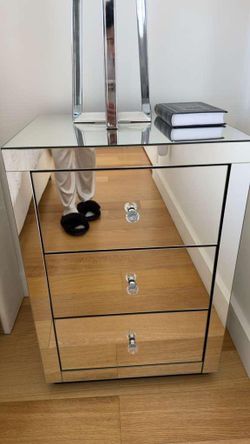 Luxury Glass Nightstands Set of 2 Like New