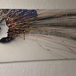 Abstract Painting On Osb Wood