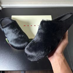 Black Marni Slides