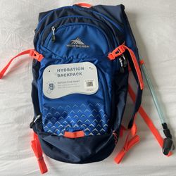 High Sierra 2L Hydration Pack Cycling Hiking Backpack Blue/Orange