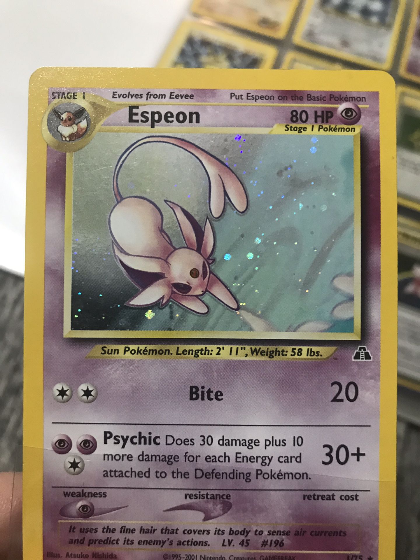 Neo Espeon Pokemon Card