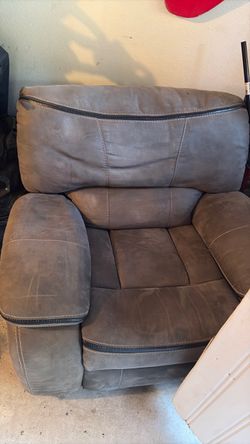 Gray Fabric Recliner Chair