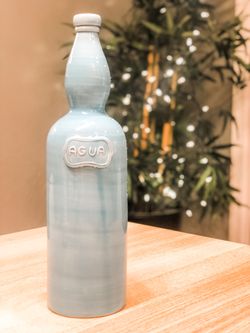 PotteryBarn Light Blue Ceramic Vase {Agua}