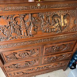 Antique Beautiful Carved Desk