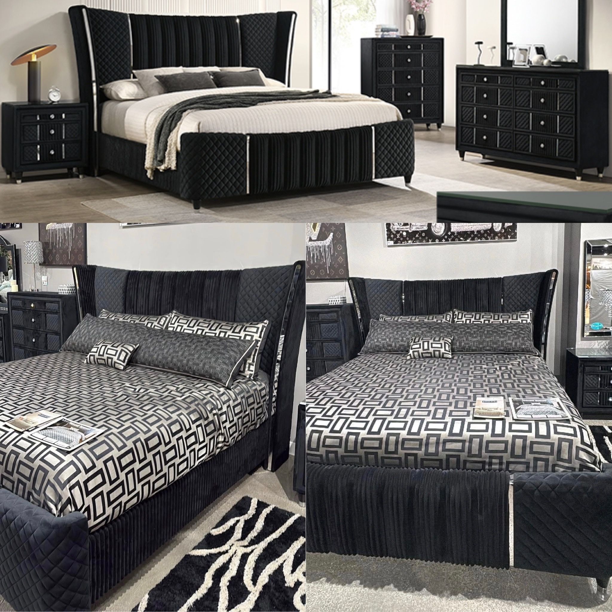 New In Box King Bed Frame With Mattress (Read Description Below)