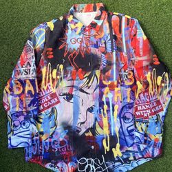Colorful Graffiti Japanese Style Shirt 2XL 