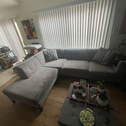 Gray Microfiber Couch