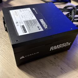 CORSAIR RM850x ATX 3.1 PCIe 5.1 Ready Fully Modular 850W Power Supply – Low-Noise, Cybenetics Gold Efficiency, Native 12V-2x6 Connector – Black