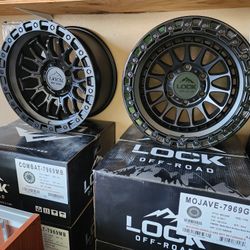17" LOCK OFF-ROAD WHEELS 265 70 17 TACOMA 4RUNNER TUNDRA SEQUOIA SILVERADO SUBURBAN AVALANCHE TAHOE SIERRA 