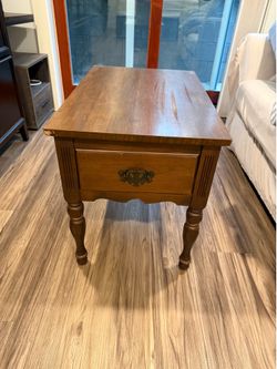 Wooden Antique End Table