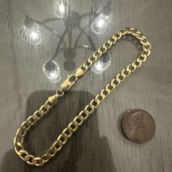Solid 18k Yellow Gold Heavy Cuban Link Bracelet 5.5mm Wide 9” Length