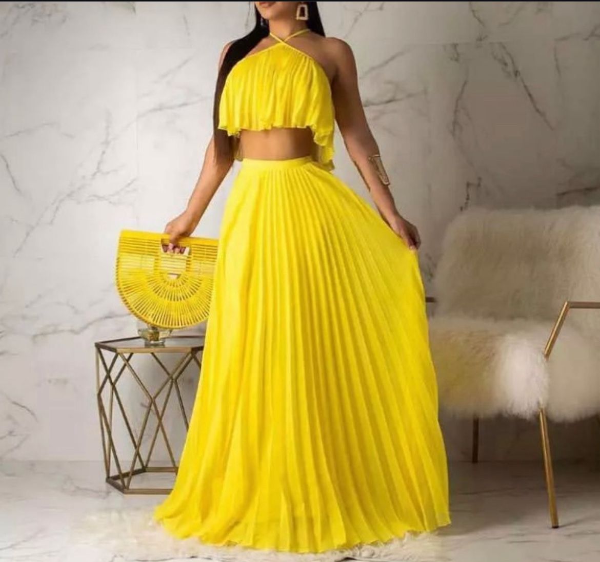 2 Pc Brunch Skirt Set