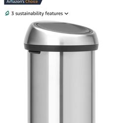 Brabantia Extra Large Kitchen Touch Top Trash Can 60L/16 Gal.