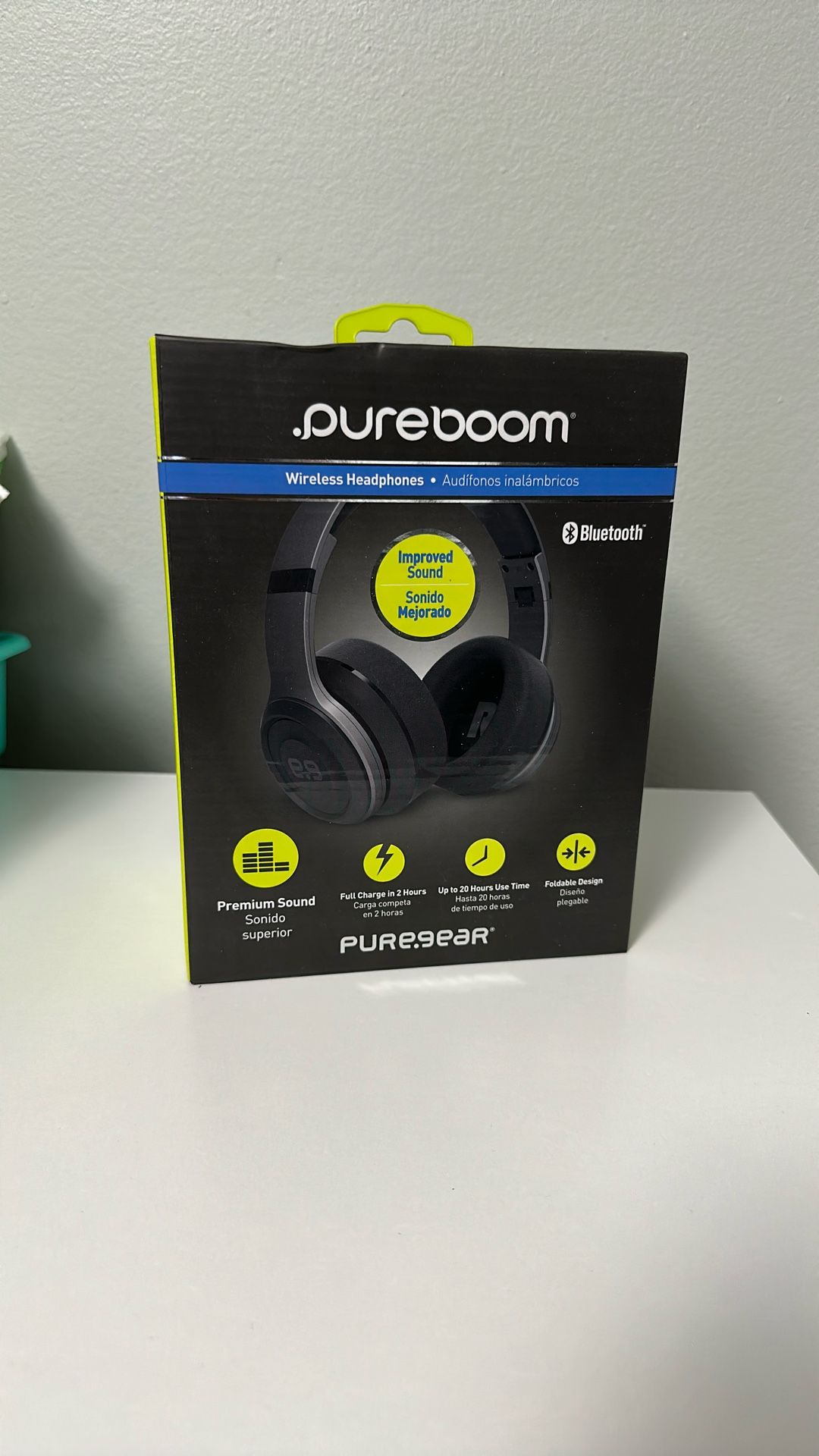 Brand New Sealed PureBoom Wireless Headphones Bluetooth