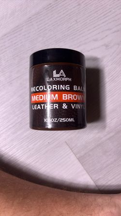 Leather Recoloring Balm Medium Brown for Couches,Leather Dye Paint Color Restorer Leather Fade Scratch Repair for Car Seats Furniture Shoes Boots Purs