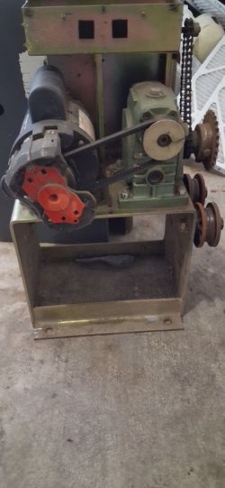 Industrial Electric Motor with Gearbox and Chain Drive