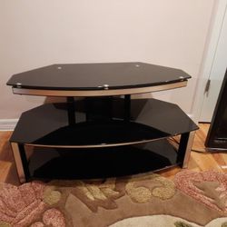 TV STAND GLASS BLACK