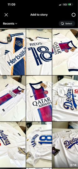 Dodgers, Barcelona , Real Madrid 55$ got different teams many sizes