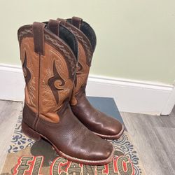 El Canelo Brown leather cowboy boots