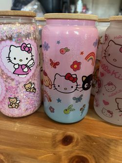 Hello Kitty Glass Cups 