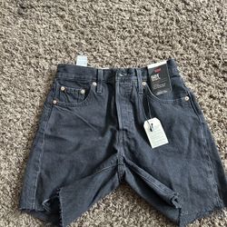 Levi's Women's Premium 501 Mid Thigh Short Size 25