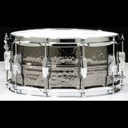 Ludwig LB417K Hammered Black Beauty 6.5x14" Brass Snare Drum